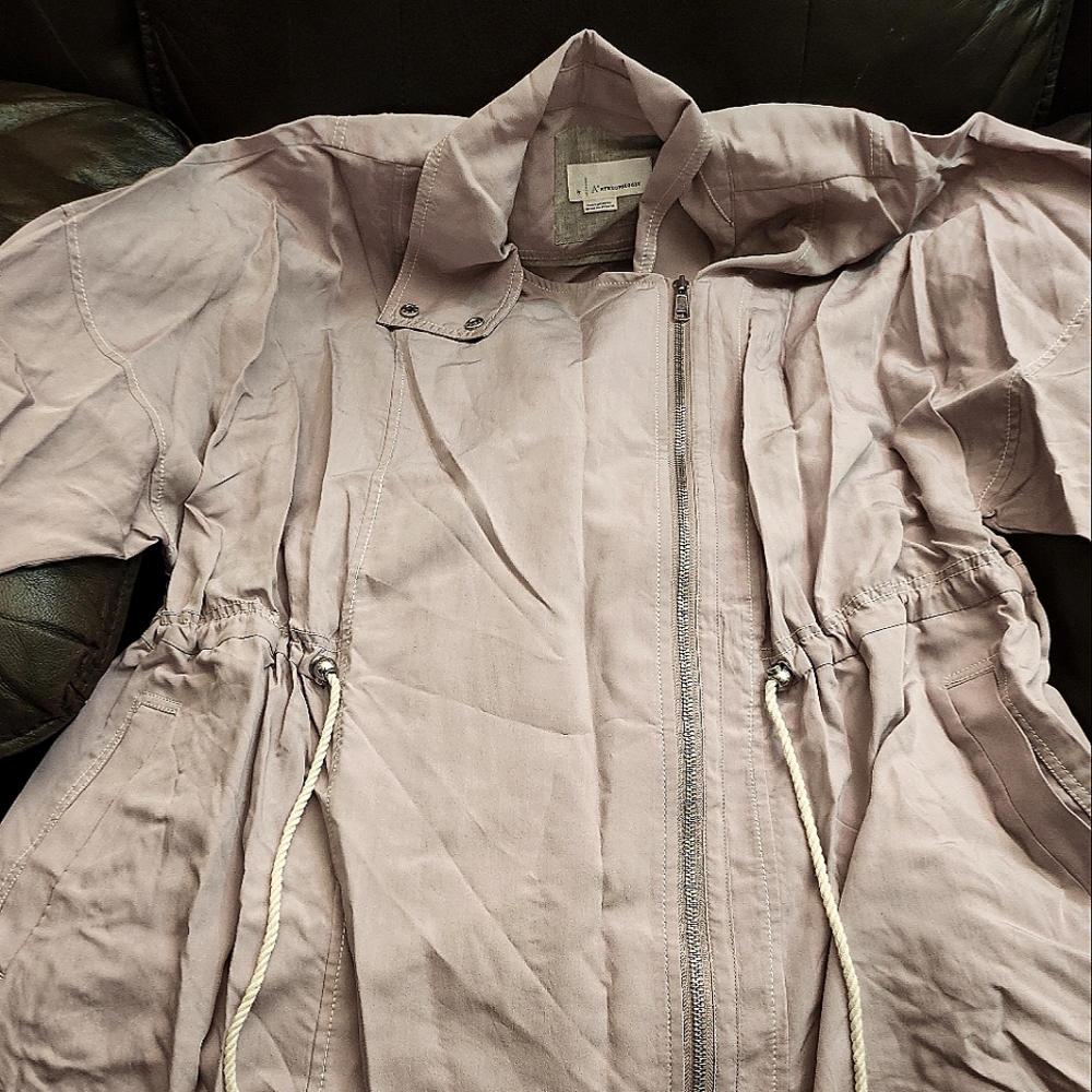 Anthropologie Blush Lilac Drawstring Anorak Jacket